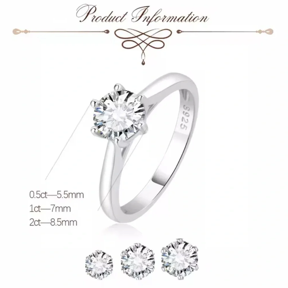 1 Ct Solitaire Ring Round Brilliant Cut Simulated Diamond,‎ Size 8.5 NEW